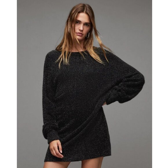 ALLSAINTS Dazzle Oversized Jumper Dress - Picture 2 of 16